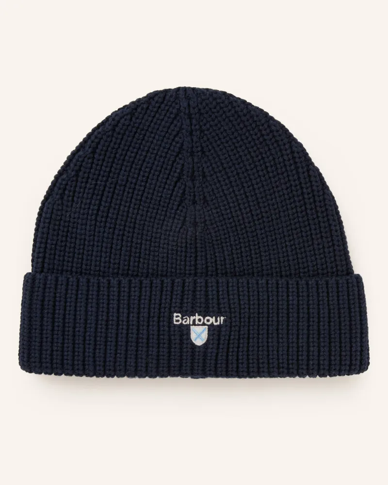 Barbour Mütze Cascade blau Dunkelblau