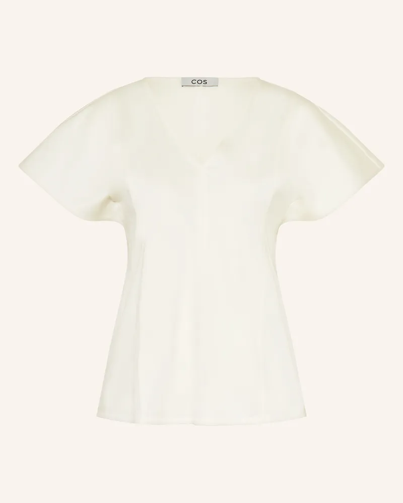 COS T-Shirt Mit Volants weiss Ecru