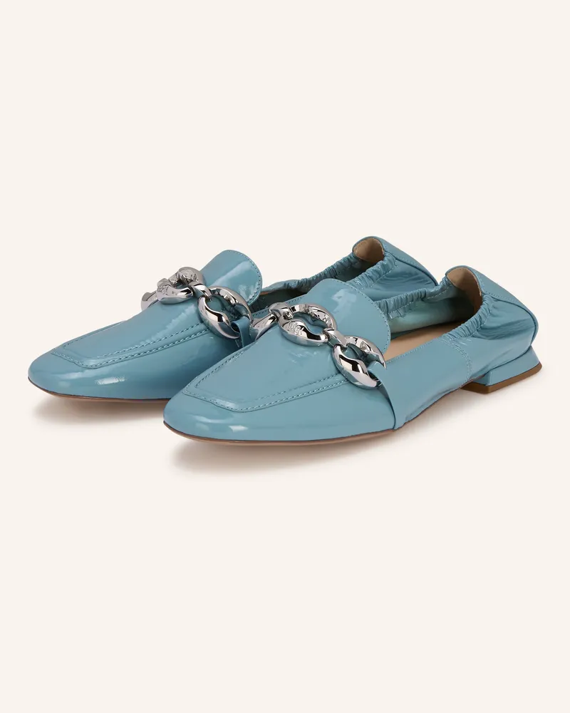 Högl Lack-Loafer Hellblau