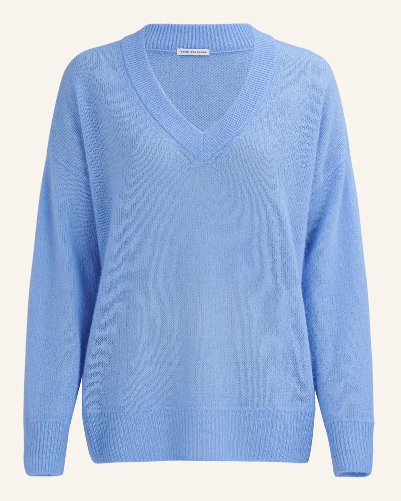 True Religion Pullover V-Neck Amara blau Blau