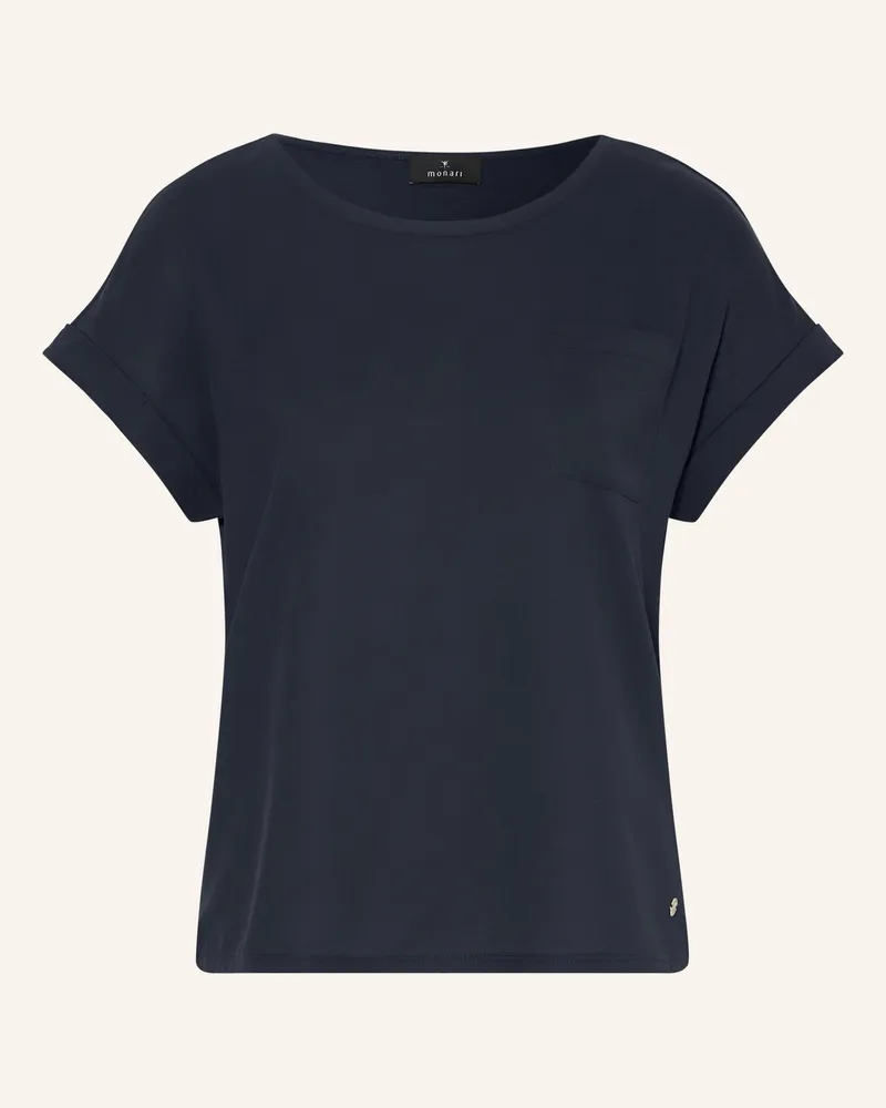 monari Blusenshirt Im Materialmix blau Dunkelblau