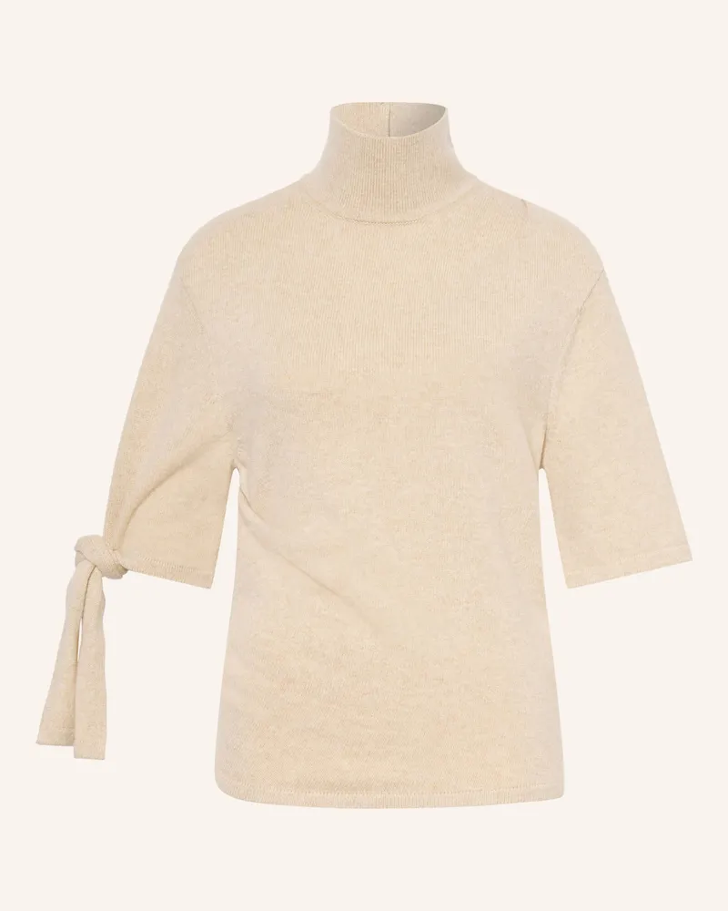 Jacquemus Pullover La Maille Fiocco Mit Merinowolle Und 3/4-Arm beige Camel