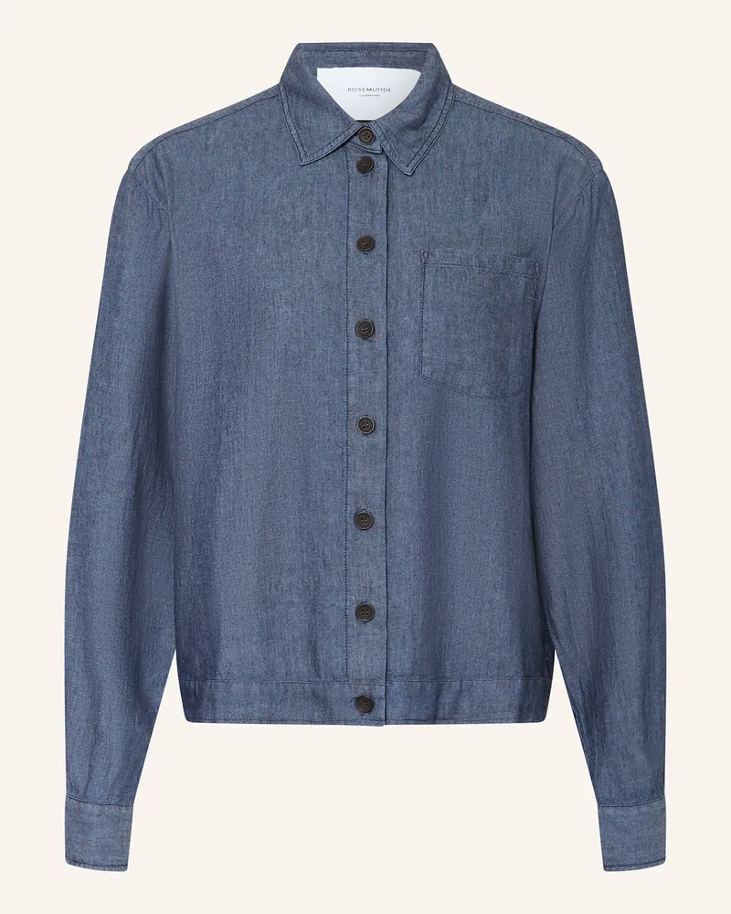 Rosemunde Blusenshirt LEYLA mit Leinen Blau