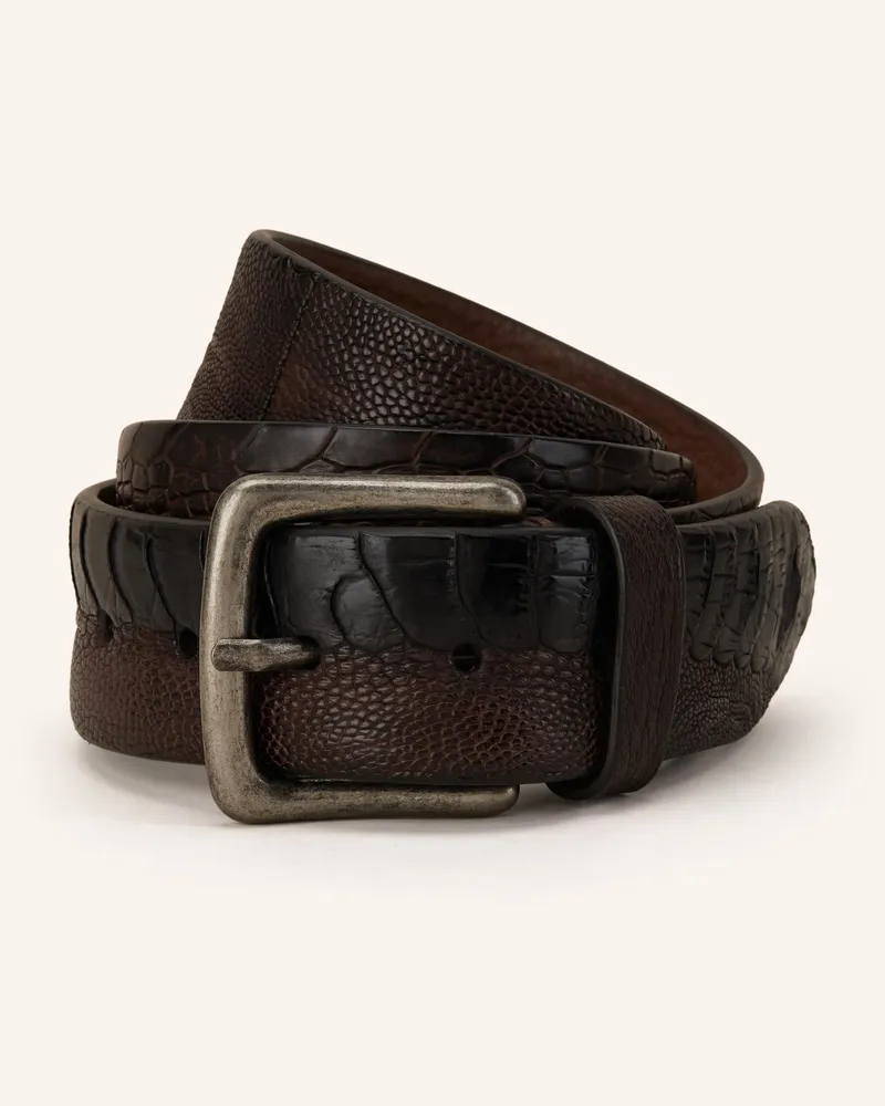 Post & Co Ledergürtel Dunkelbraun