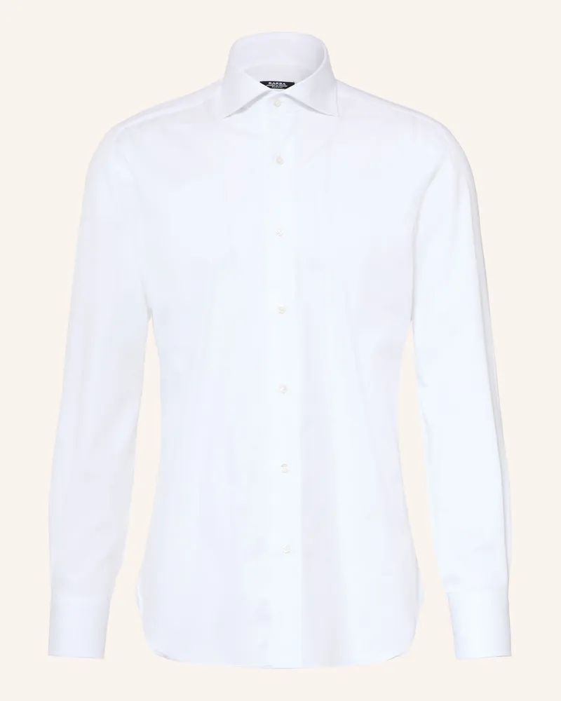 BARBA Hemd Slim Fit weiss Weiss