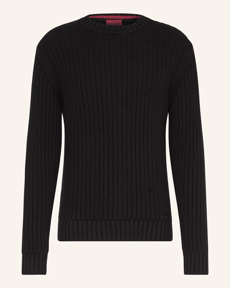 HUGO BOSS Pullover Sribben schwarz Schwarz