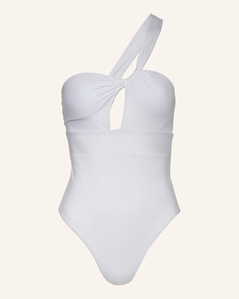 Max Mara One-Shoulder-Badeanzug Corine weiss Weiss