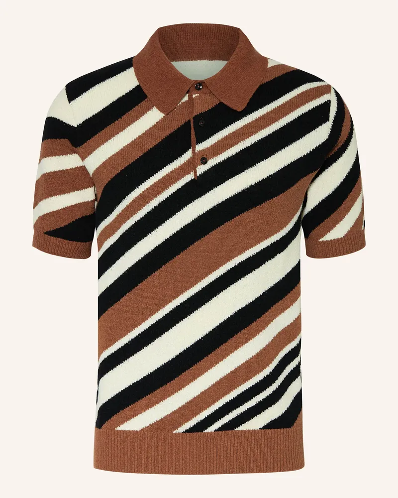 Dolce & Gabbana Strick-Poloshirt Slim Fit Braun