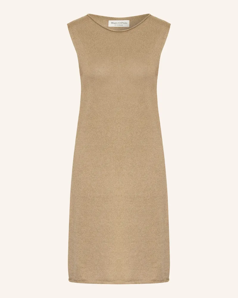 Marc O'Polo Strickkleid Mit Leinen beige Taupe