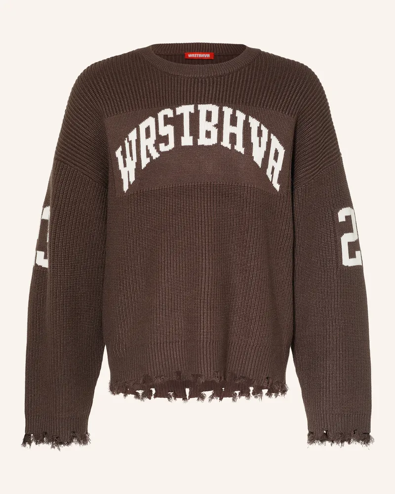 WRSTBHVR Pullover Tove braun Dunkelbraun