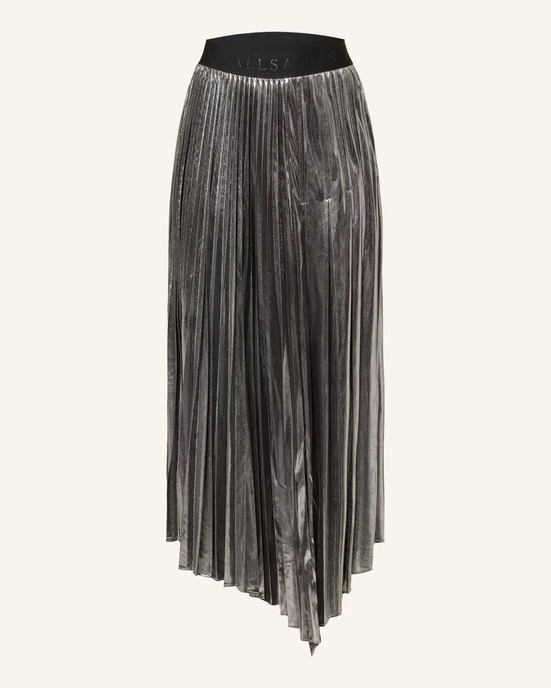 AllSaints Plisseerock Jax silber Silber