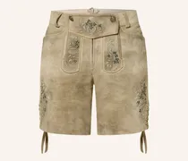 Trachten-Lederhose Flower braun