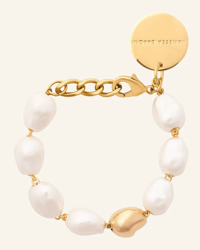 Vanessa Baroni Armbänder Organic Pearl Bracelet With Gold Pearl By Glambou gold Gold