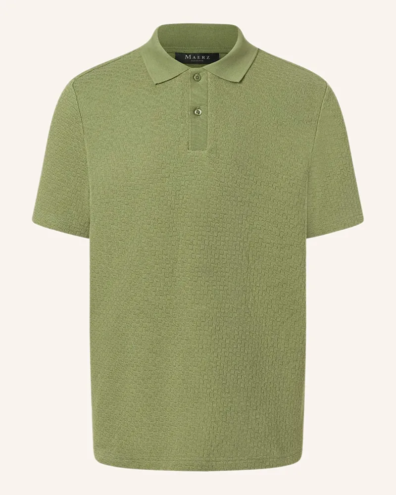 Maerz Strick-Poloshirt Oliv