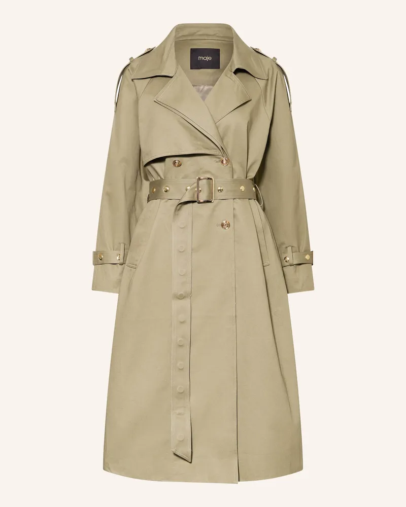 Maje Trenchcoat gruen Khaki