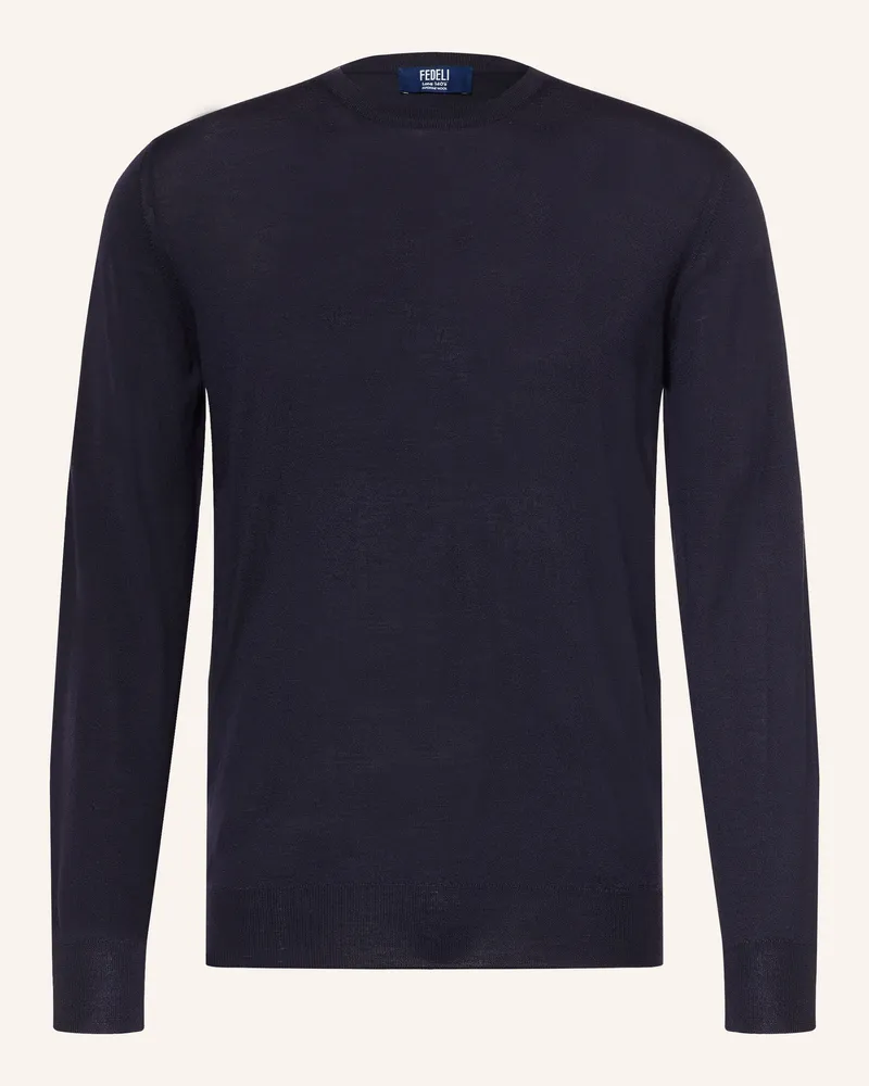 Fedeli Pullover blau Dunkelblau