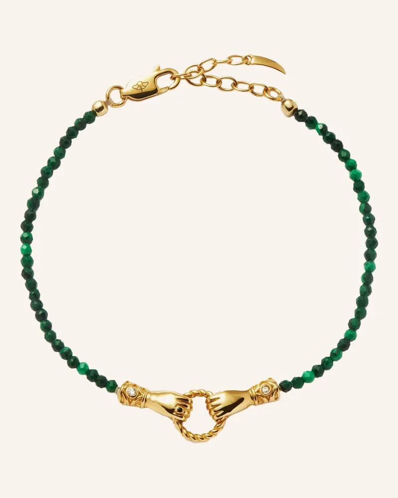 Missoma Armband Beaded In Good Hands By Glambou gruen Grün
