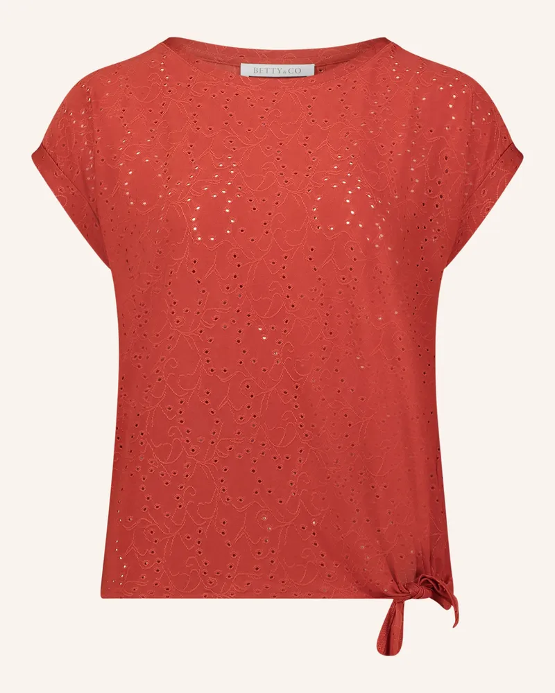 Betty Barclay T-Shirt Aus Lochspitze rot Rot