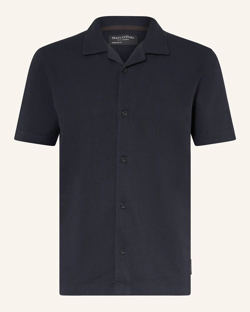 Marc O'Polo Resorthemd Regular Fit Dunkelblau