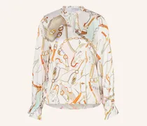 Seidenbluse mit Volants