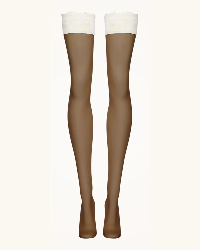 Wolford Halterlose Feinstrümpfe NUDE Camel