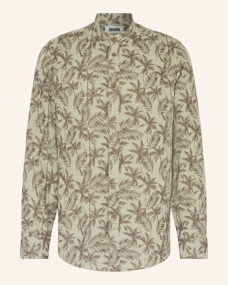 Drykorn Hemd TALOC Comfort Fit mit Stehkragen Hellgrün