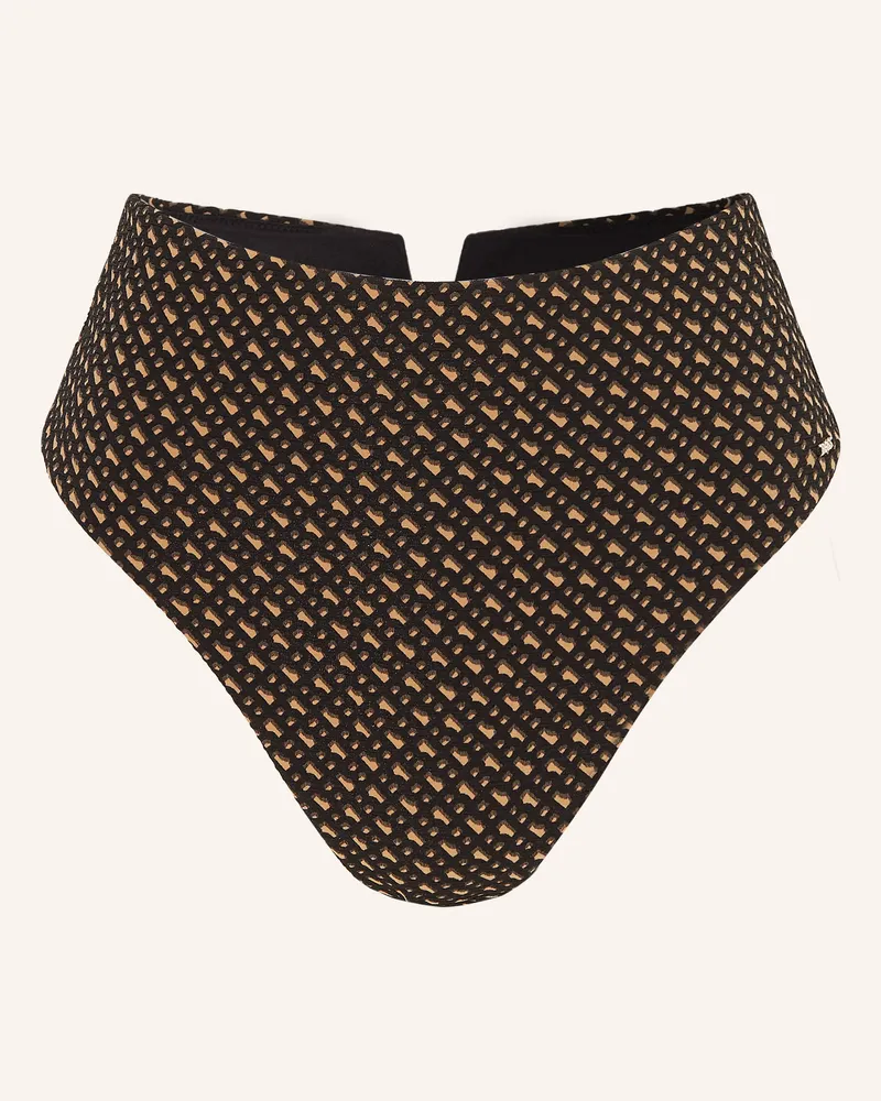 HUGO BOSS High-Waist-Bikini-Hose B Monogram schwarz Schwarz