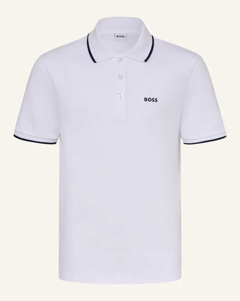 HUGO BOSS Piqué-Poloshirt weiss Weiss