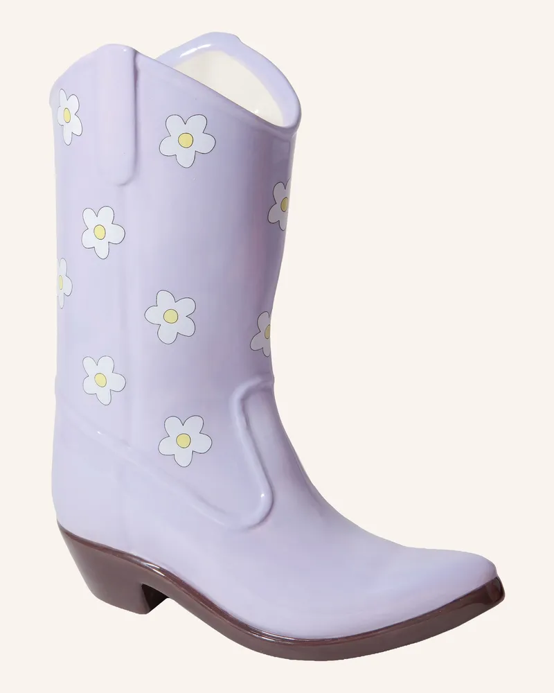 Doiy Vase Rodeo Cowboy Boot lila Helllila