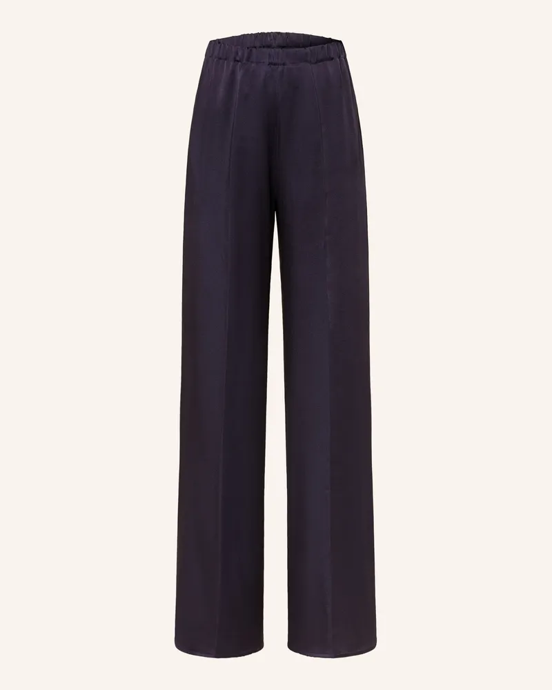 Antonelli Firenze Marlenehose Aus Satin blau Dunkellila