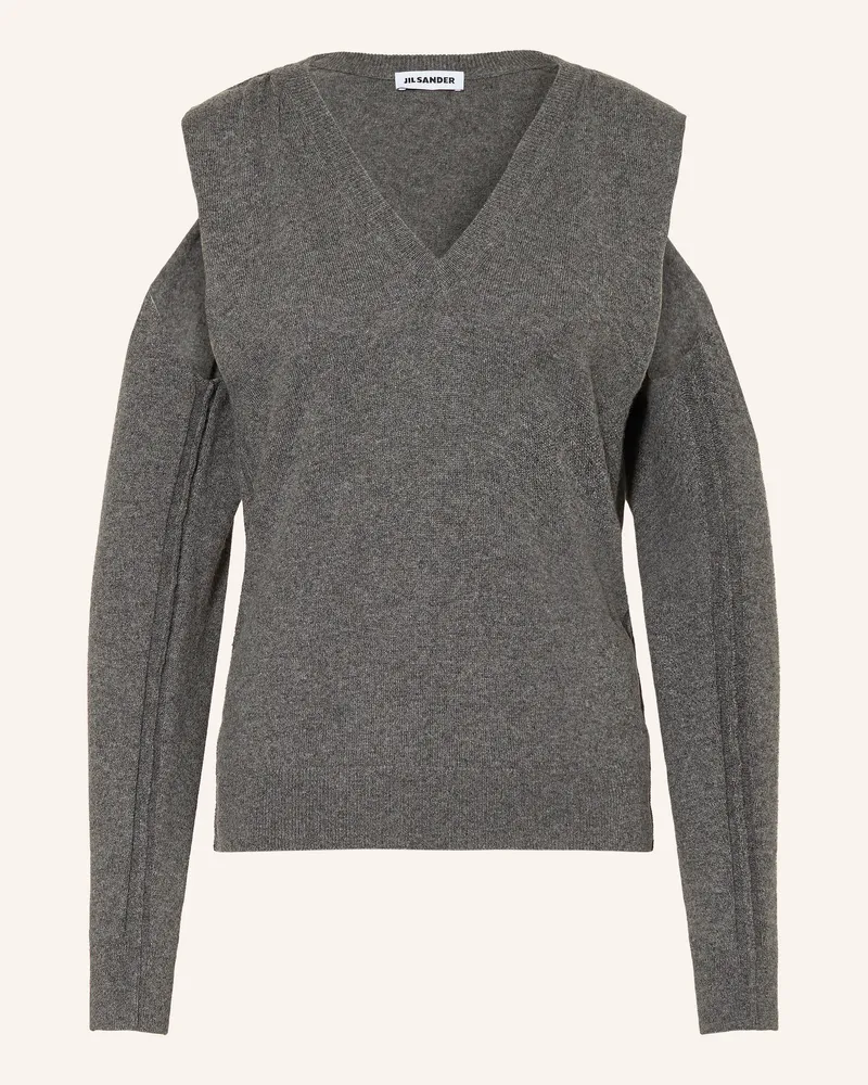 Jil Sander Cashmere-Pullover grau Grau