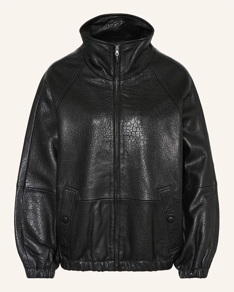 Sandro Lederjacke Schwarz