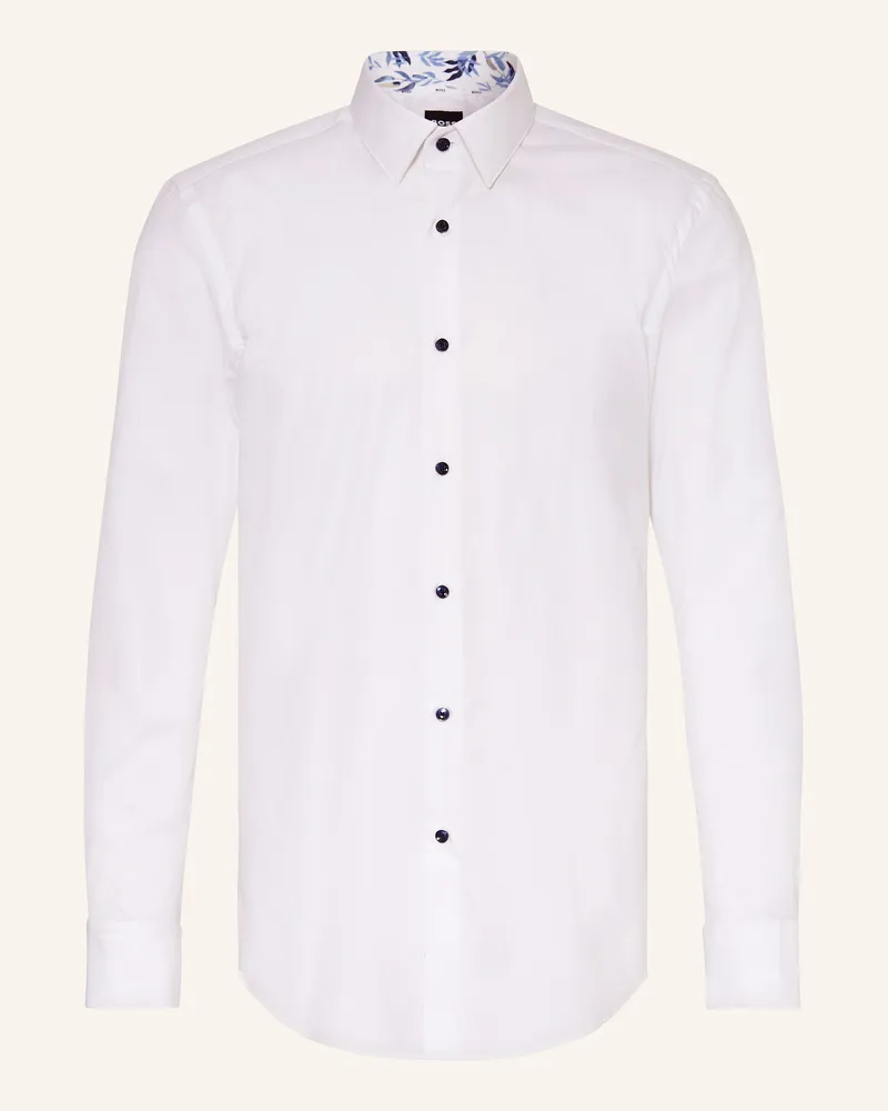HUGO BOSS Hemd H-HANK Slim Fit Weiss