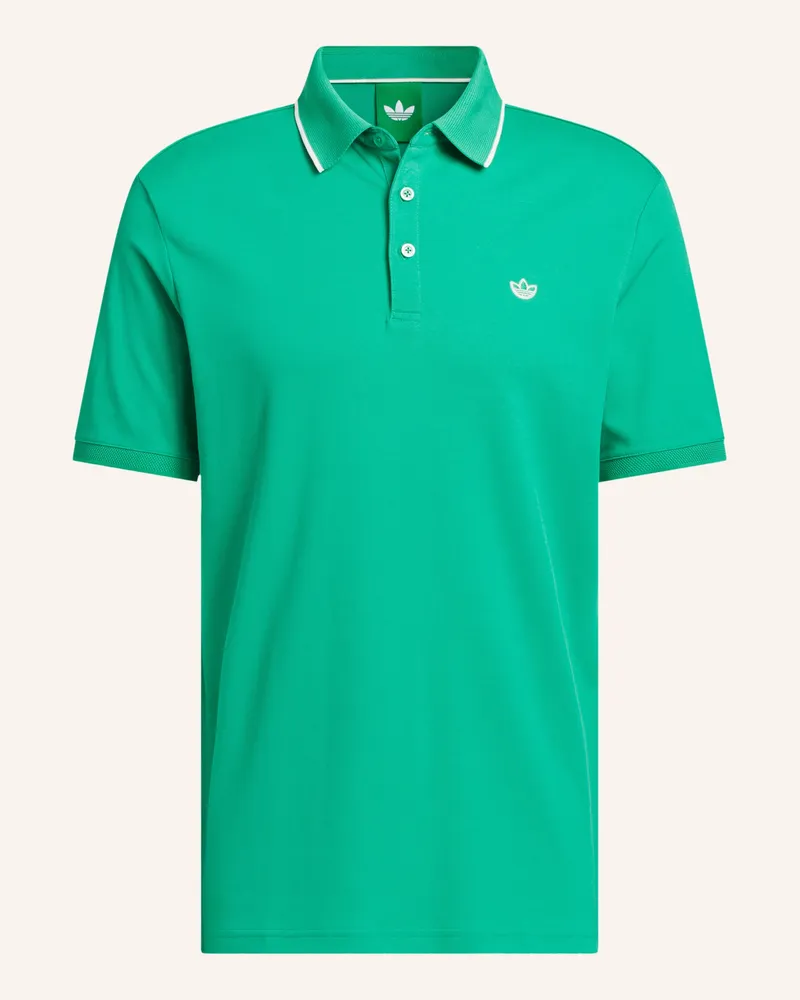 adidas Piqué-Poloshirt ORIGINALS TWISTKNIT TREFOIL Grün