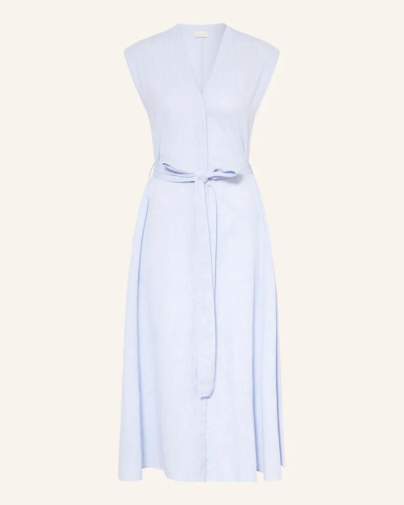 Milano Italy Hemdblusenkleid mit Leinen Hellblau