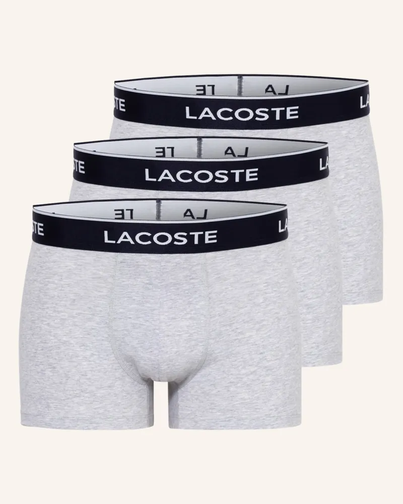 Lacoste 3er-Pack Boxershorts grau Hellgrau