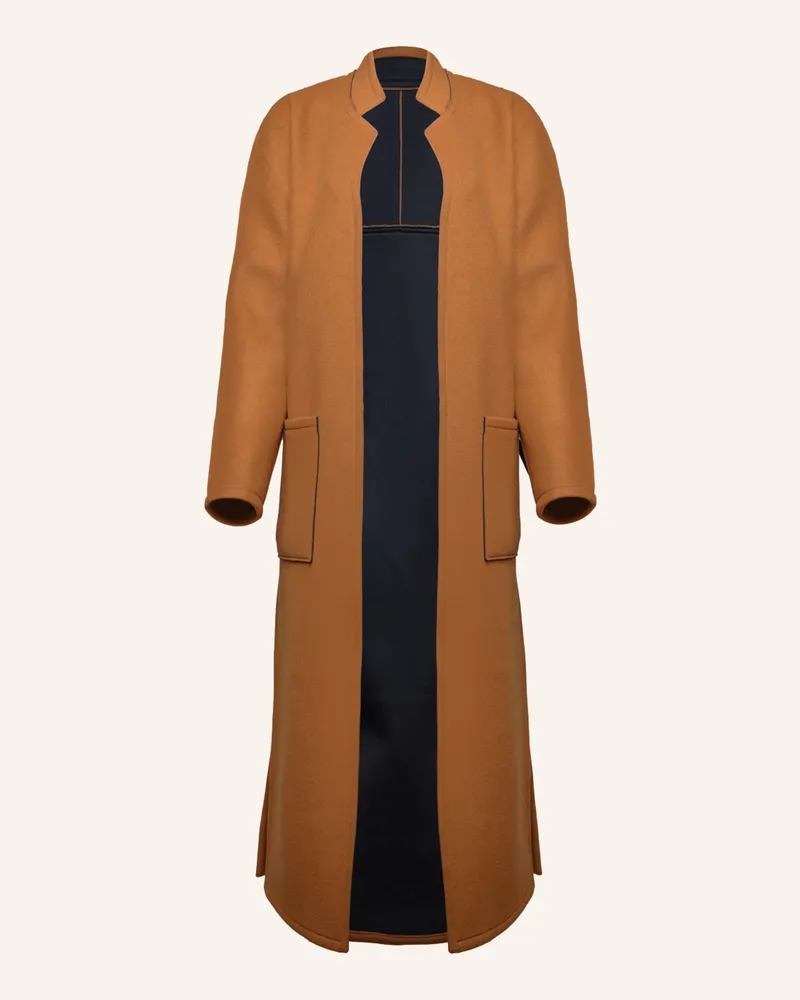 Helene Galwas Langer Wendemantel Emma braun Cognac