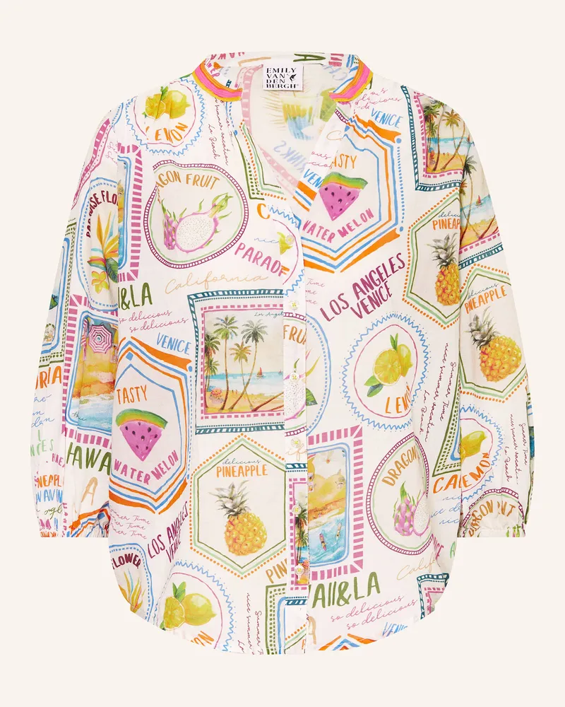 Emily van den Bergh Bluse mit 3/4-Arm Weiss