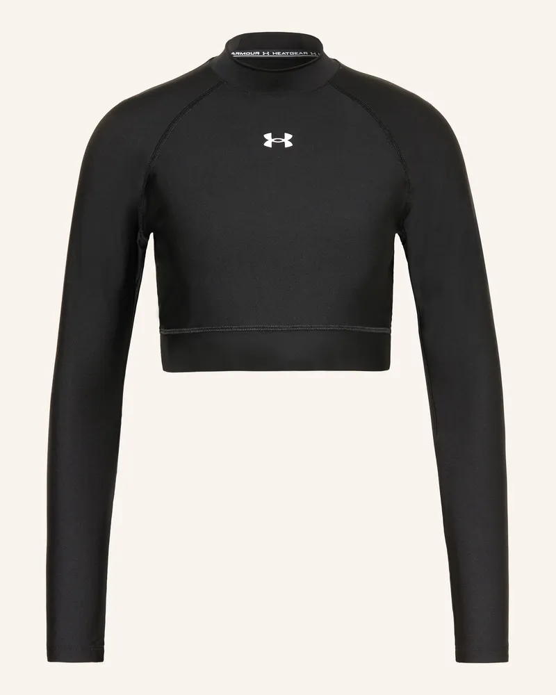 Under Armour Cropped-Longsleeve Ua Heatgear® schwarz Schwarz
