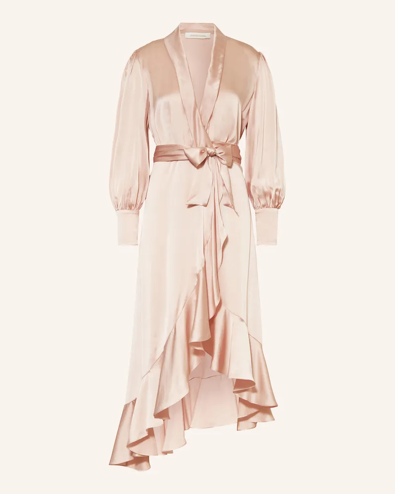 Zimmermann Wickelkleid aus Seide Hellrosa