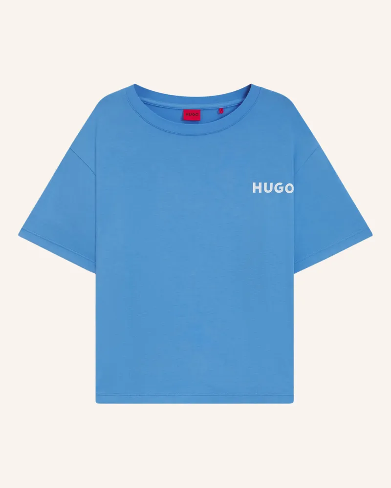 HUGO BOSS Pyjama-Oberteil UNITE_T-SHIRT Relaxed Fit Hellblau
