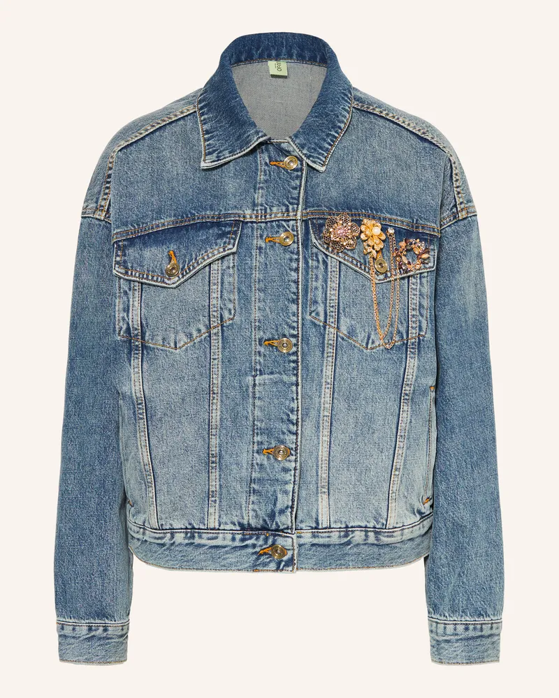 Liu Jo Jeansjacke Gigi Mit Schmucksteinen blau 79240
