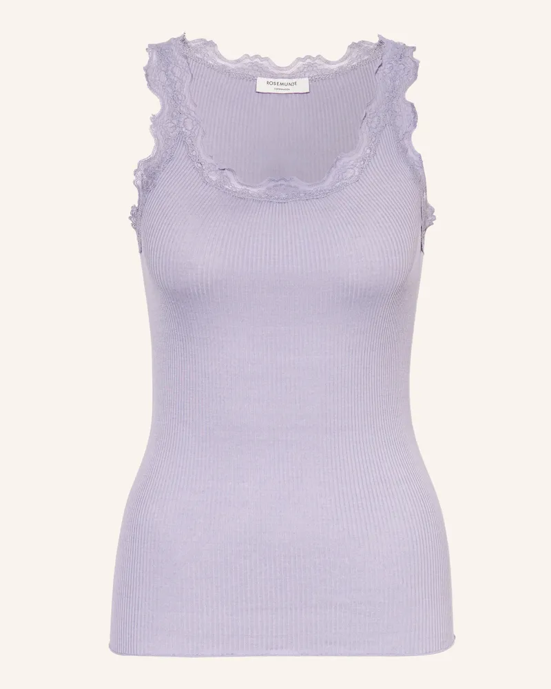 Rosemunde Seidentop BABETTE mit Spitze Lila