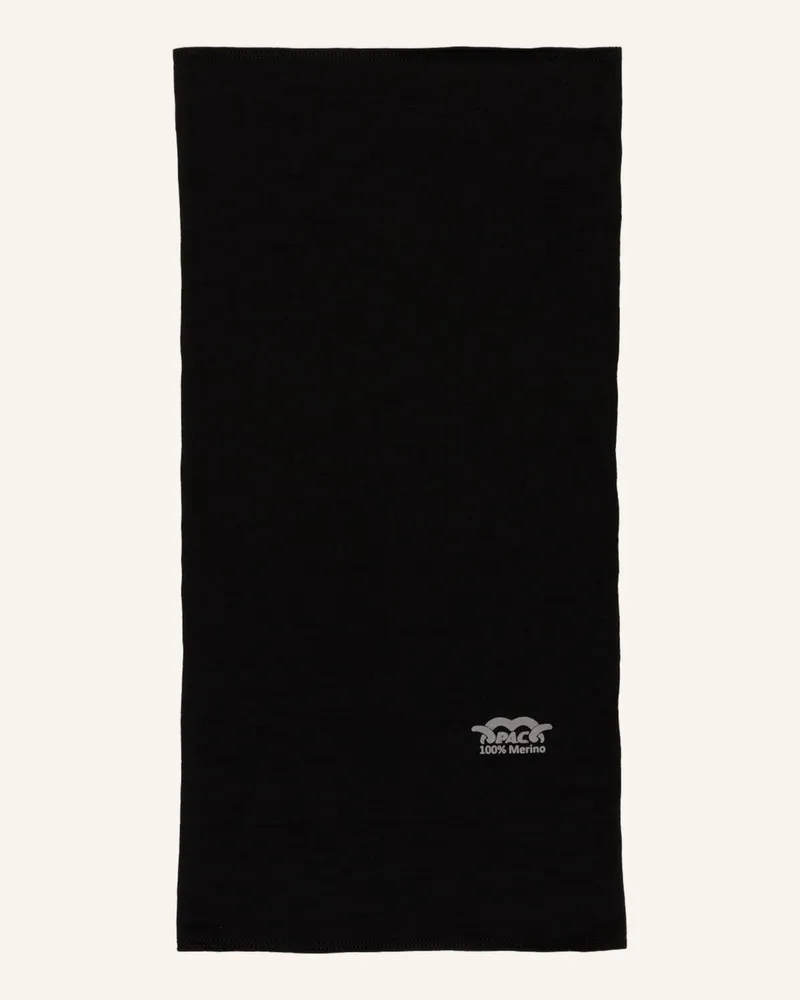 P.A.C. Multifunktionstuch Aus Merinowolle schwarz Schwarz