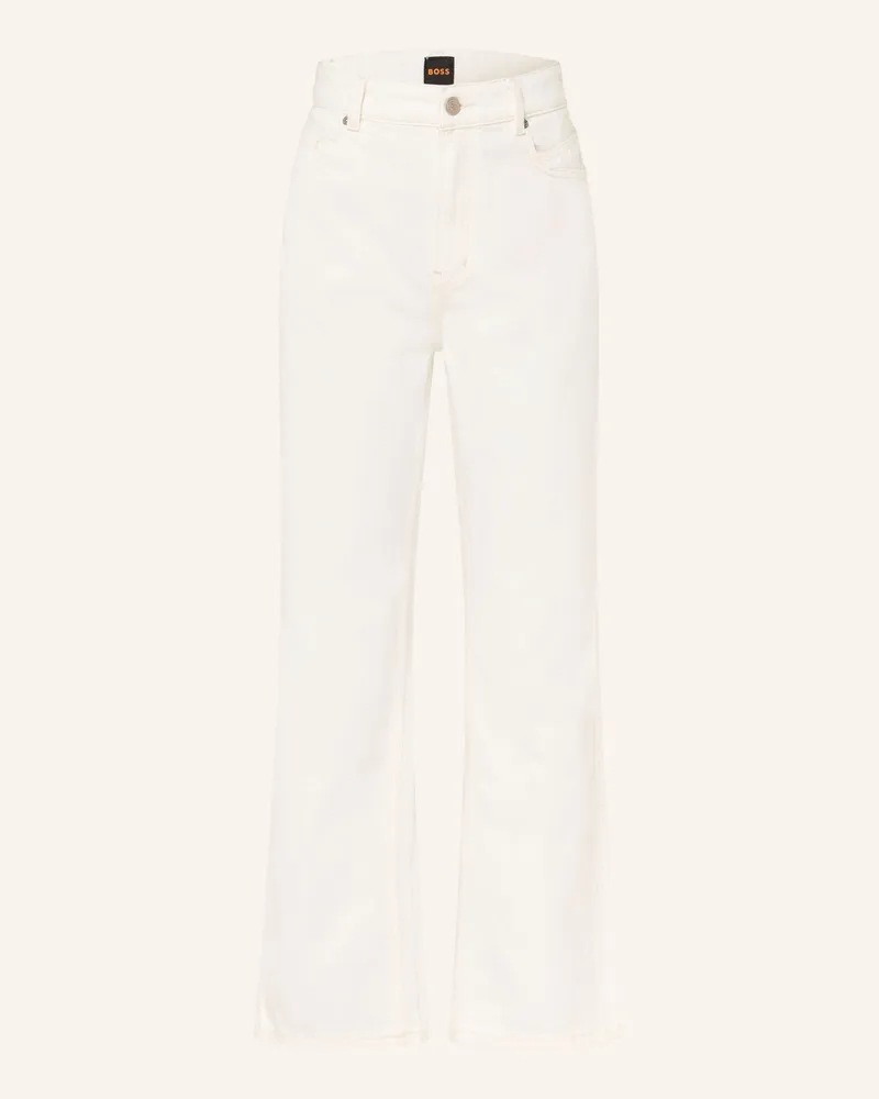 HUGO BOSS Cropped Jeans Ada Straight Fit weiss 115