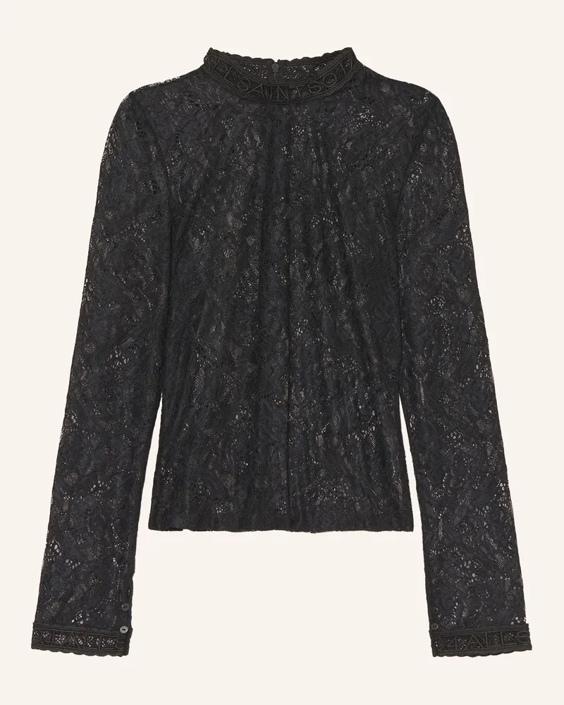 AllSaints Longsleeve ARIA aus Spitze Schwarz
