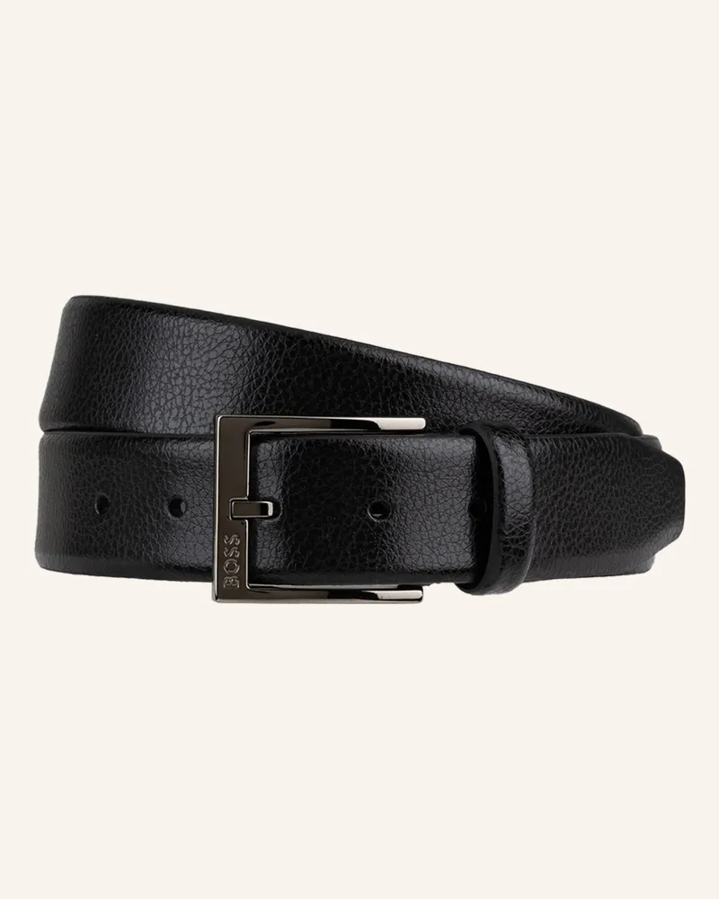 HUGO BOSS Ledergürtel ELLOY Schwarz
