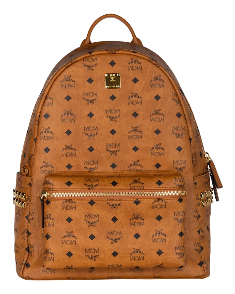 MCM Rucksack STARK CANDY RED M Cognac
