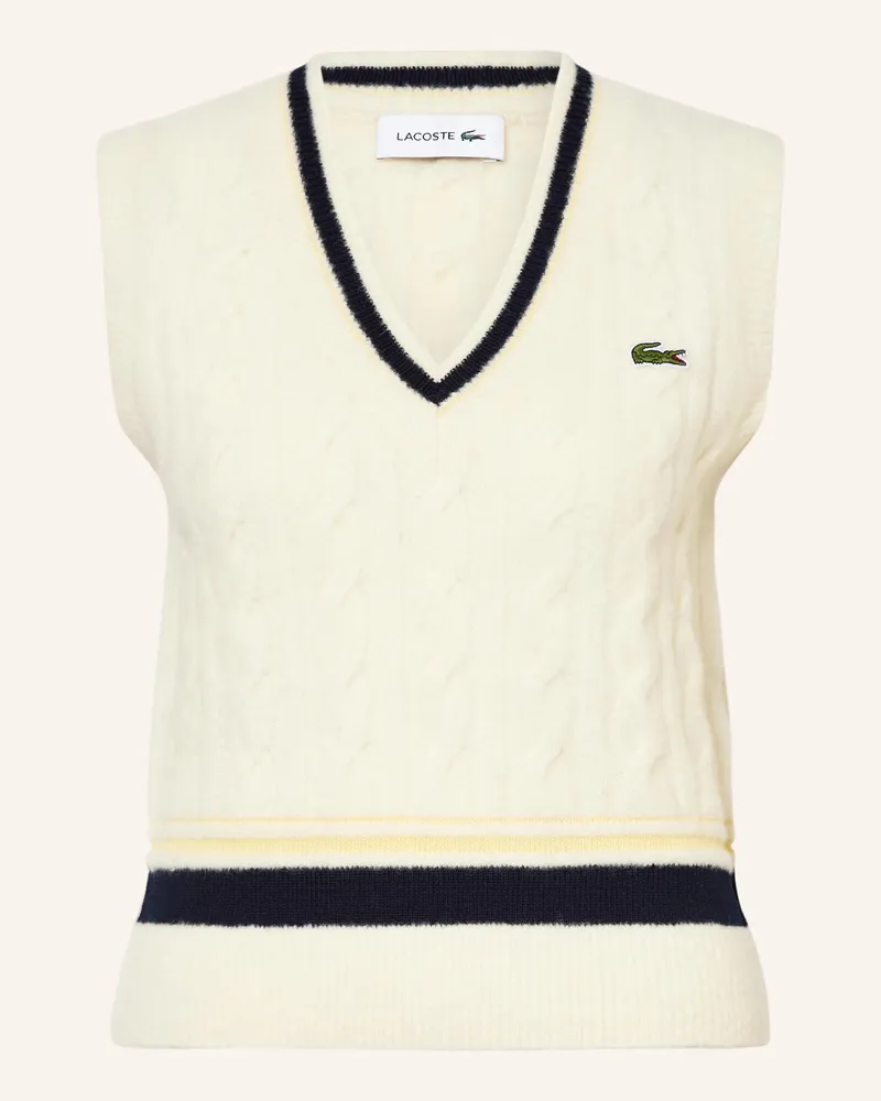 Lacoste Pullunder Creme