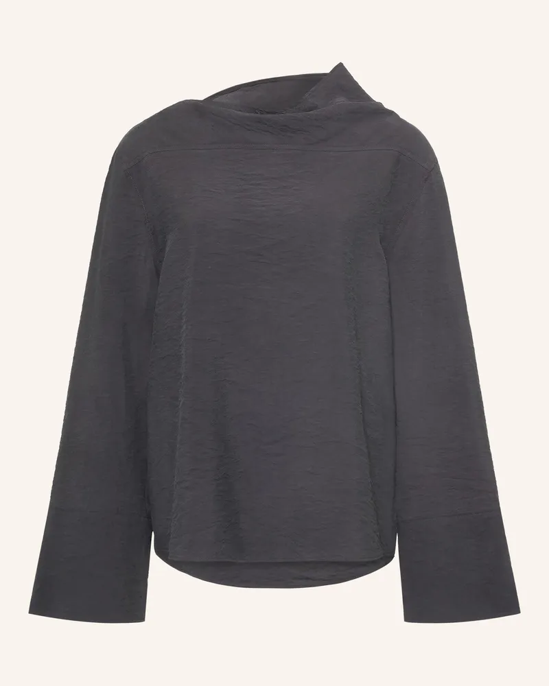 Soeur Blusenshirt Laila Mit Seide grau Dunkelgrau